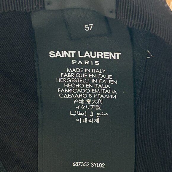 Saint Laurent NAVY BLUE Baseball cap 57cm